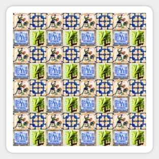 Azulejo — Portuguese tilework #11 Sticker